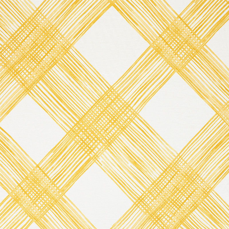 Traverse Yellow 177952 by Schumacher Designer Fabric Porter-Teleo 100% Linen Martindale 20,000 Horizontal: 51.5 and Vertical: 53.75 54.25 - Swanky Fabrics -