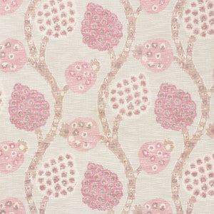 Schumacher Fabric Annabel Warp Print Rose 177990