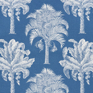 Schumacher Fabric Grand Palms Blue 178002