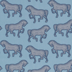 Schumacher Fabric Faubourg Blue 178011