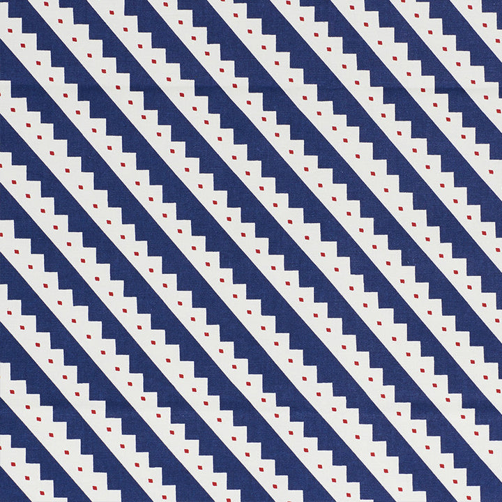 Zeppelin Blue 178022 by Schumacher Designer Fabric CLUB CAVALIER COTTON 100% UNITED STATES OF AMERICA WYZENBEEK 15,000 </p><p>Repeat: Horizontal: 5 1/2" (14CM) and Vertical: 5 1/2" (14CM) 55.25 - Swanky Fabrics -
