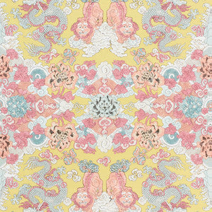 Schumacher Fabric Magic Mountain Dragon Yellow 178052
