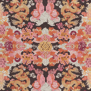 Schumacher Fabric Magic Mountain Dragon Aubergine 178053