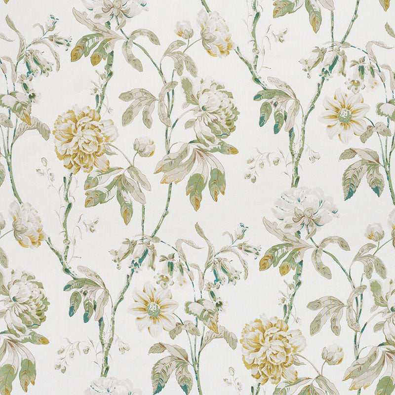 Daydream Citron 178140 by Schumacher Designer Fabric Schumacher-Classics 100% Linen Martindale 20,000 Horizontal: 35.5 and Vertical: 37.25 53.75 - Swanky Fabrics -