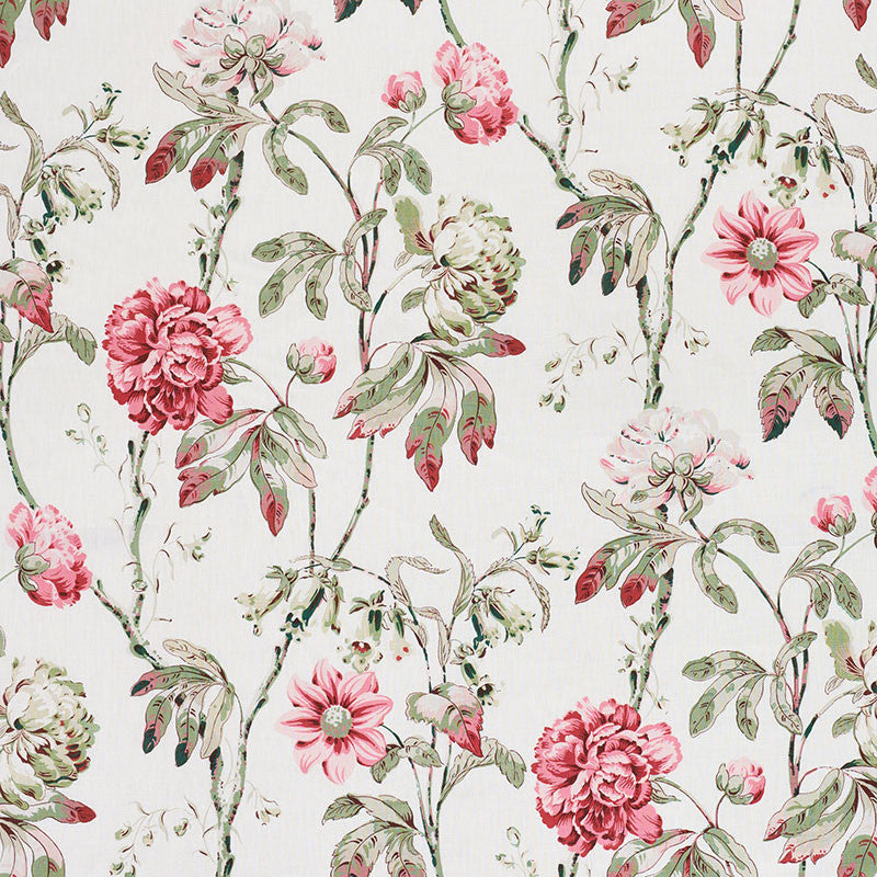 Daydream Fuchsia 178142 by Schumacher Designer Fabric SCHUMACHER CLASSICS See Sample THAILAND - </p><p>Repeat: Horizontal: 35 1/2" (90CM) and Vertical: 37 1/4" (95CM) 53 3/4" (137CM) - Swanky Fabrics -
