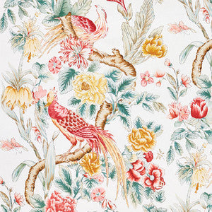 Schumacher Fabric Majestic Garden Rose & Celadon 178161