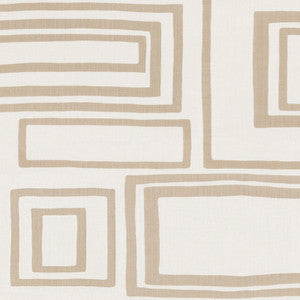 Schumacher Fabric Large Open Boxes Natural 178221