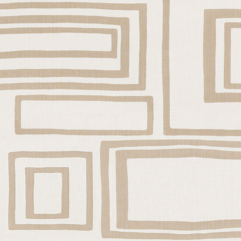 Large Open Boxes Natural 178221 by Schumacher Designer Fabric VERA NEUMANN See Sample UNITED KINGDOM - </p><p>Repeat: Horizontal: 54 1/2" (138CM) and Vertical: 43 1/2" (111CM) 54 1/2" (138CM) - Swanky Fabrics -
