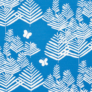Schumacher Fabric Fern Silhouette Blue 178232