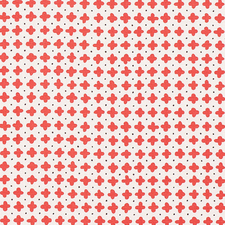 Polka Red 178241 by Schumacher Designer Fabric VERA NEUMANN COTTON 93% LINEN 7% UNITED KINGDOM </p><p>Repeat: Horizontal: 13 1/2" (34CM) and Vertical: 4 7/8" (12CM) 54.5 - Swanky Fabrics -