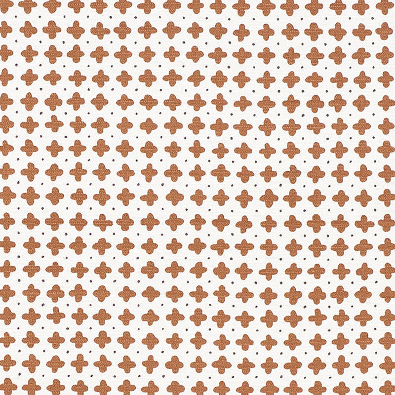 Polka Brown 178242 by Schumacher Designer Fabric VERA NEUMANN See Sample UNITED KINGDOM - </p><p>Repeat: Horizontal: 13 1/2" (34CM) and Vertical: 4 7/8" (12CM) 54 1/2" (138CM) - Swanky Fabrics -
