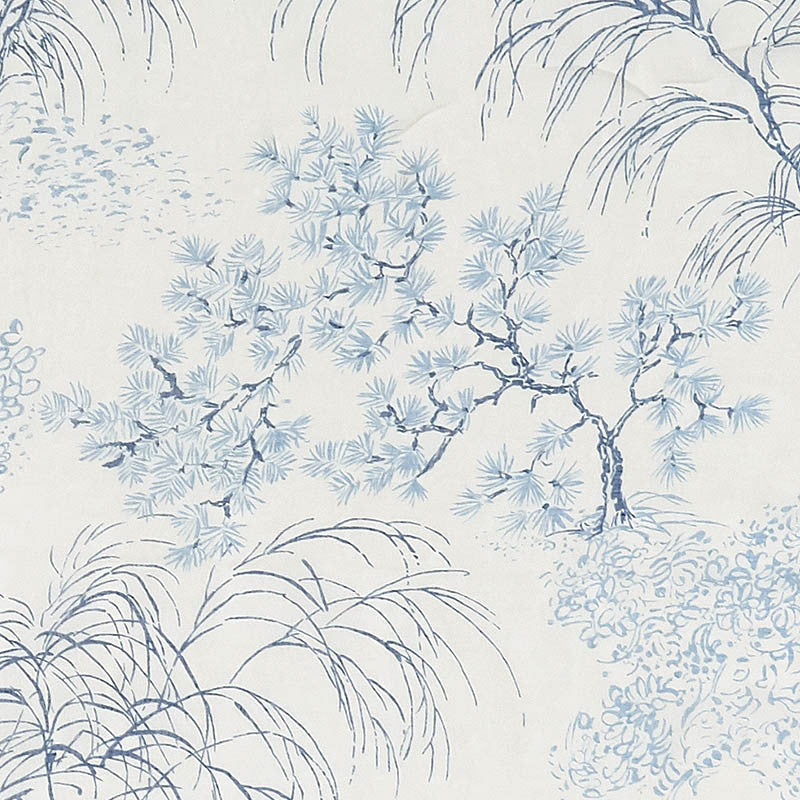 Mori Sheer Porcelain 178360 by Schumacher Designer Fabric Patterned-Sheers-Casements 100% Linen - Horizontal: 54 and Vertical: 35.5 122 - Swanky Fabrics -