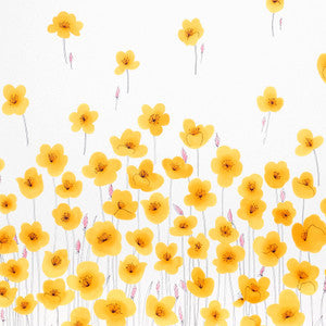 Schumacher Fabric Wild Poppies Orange 178390