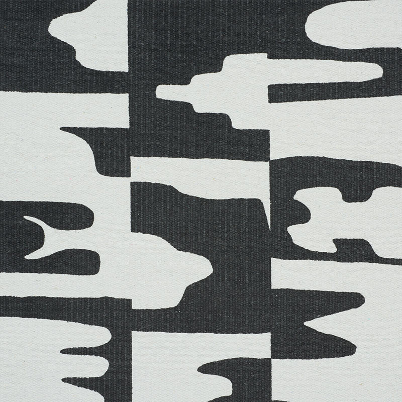 Copp Black 178490 by Schumacher Designer Fabric FOLK ART COTTON 100% UNITED STATES OF AMERICA </p><p>Repeat: Horizontal: 52 3/4" (134CM) and Vertical: 45 1/2" (116CM) 52.75 - Swanky Fabrics -