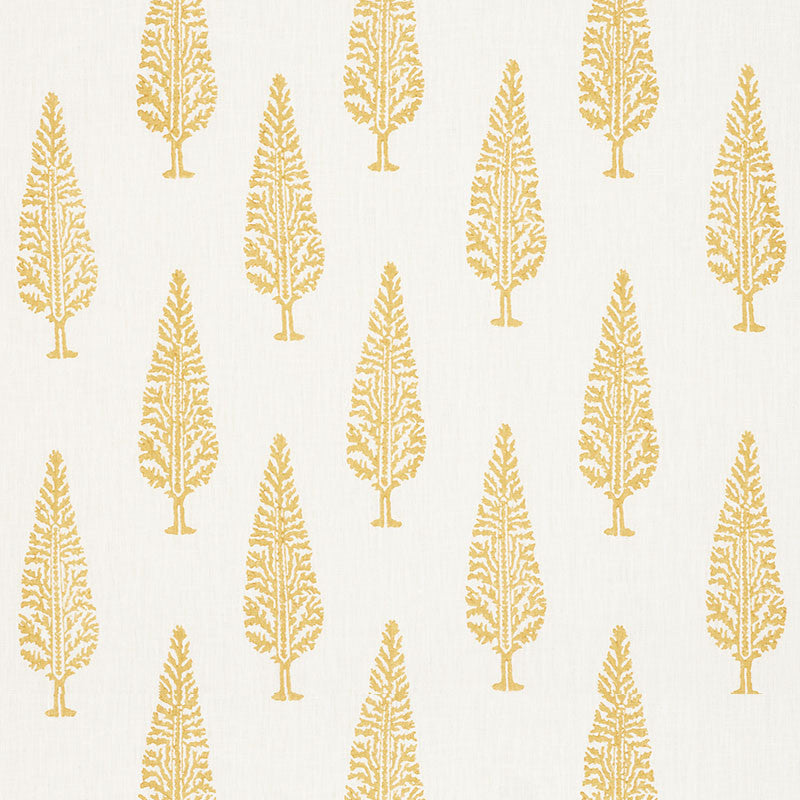 Juniper Block Print Yellow 178512 by Schumacher Designer Fabric PALAMPORE LINEN 100% INDIA </p><p>Repeat: Horizontal: 8 3/4" (22CM) and Vertical: 10 1/2" (27CM) 56 - Swanky Fabrics -