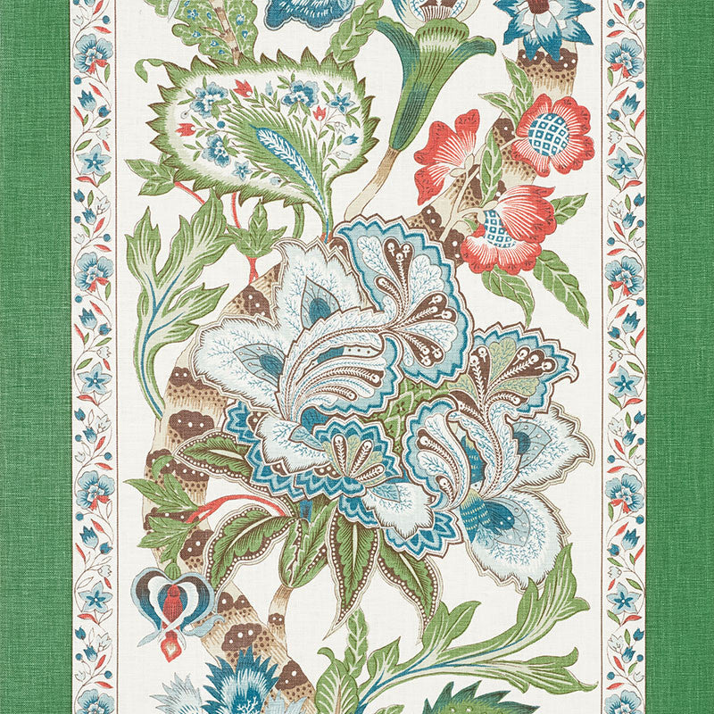 Anjou Stripe Emerald 178520 by Schumacher Designer Fabric TIMOTHY CORRIGAN LINEN 100% THAILAND 20,000 Martindale </p><p>Repeat: Horizontal: 18" (46CM) and Vertical: 36" (91CM) 54 - Swanky Fabrics -