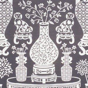 Schumacher Fabric Hellene Black 178552