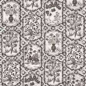 Schumacher Fabric Ting Ting Black 178570