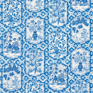 Schumacher Fabric Ting Ting Blue 178571