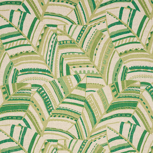 Schumacher Fabric Deco Leaves Palm 178650