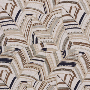 Schumacher Fabric Deco Leaves Neutral 178651