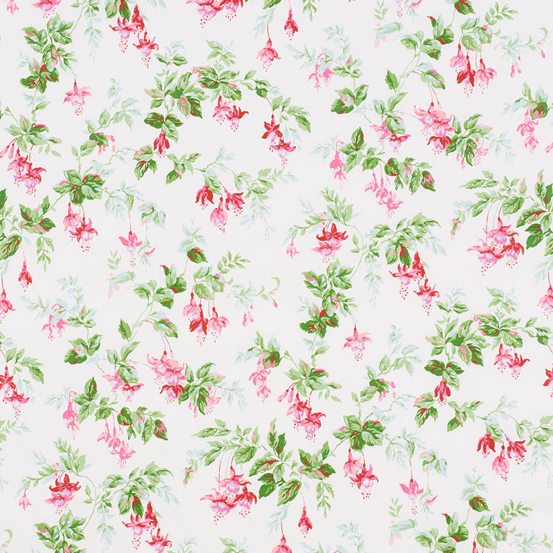 Garden Gate Chintz Magenta 178681 by Schumacher Designer Fabric REVISIT OF POPULAR PATTERNS COTTON 100% UNITED KINGDOM </p><p>Repeat: Horizontal: 13 1/2" (34CM) and Vertical: 25 1/4" (64CM) 54 - Swanky Fabrics -