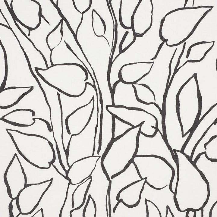 Solandra Vine Black 178702 by Schumacher Designer Fabric FREEHAND LINEN 55% COTTON 45% INDIA MARTINDALE 10,000 </p><p>Repeat: Horizontal: 26 7/8" (68CM) and Vertical: 24 1/2" (62CM) 54.25 - Swanky Fabrics -