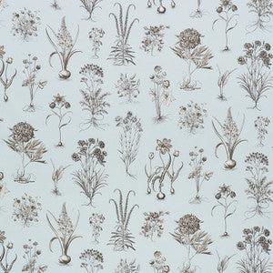 Schumacher Fabric Cabot Botanical Sky 178750