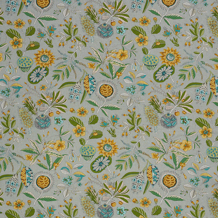 Roca Redonda Grey & Ochre 178771 by Schumacher Designer Fabric SCHUMACHER CLASSICS LINEN 100% UNITED KINGDOM </p><p>Repeat: Horizontal: 27 1/4" (69CM) and Vertical: 39 1/2" (100CM) 54.75 - Swanky Fabrics -