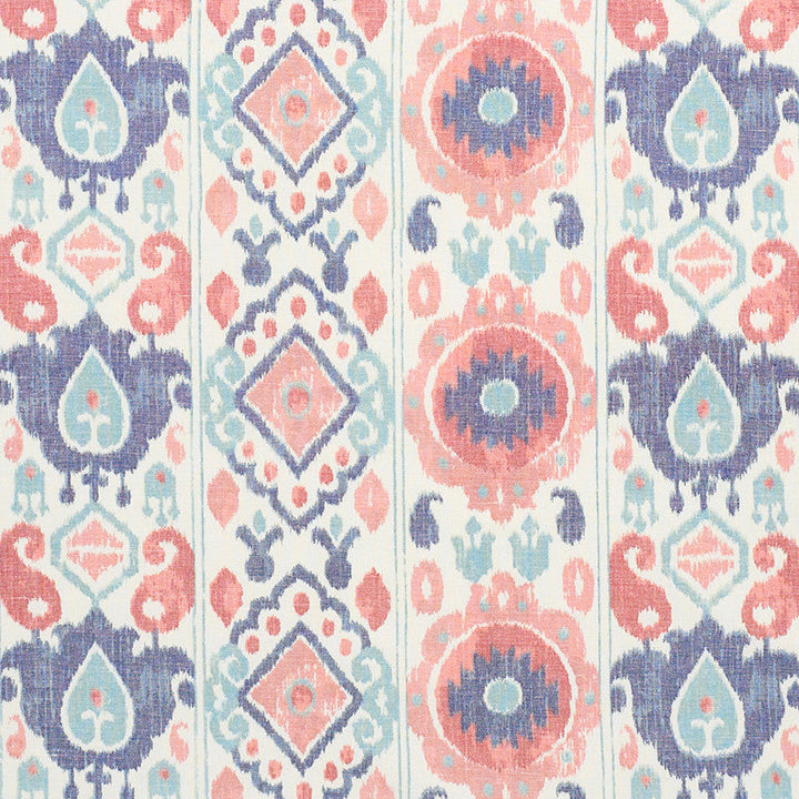 Elizia Ikat Rose & Indigo 179052 by Schumacher Fabric Schumacher Fabric Elizia Ikat Rose & Indigo 179052Fabric LINEN 60% INDIA </p><p>Repeat: H: HORZ. 26 1/2" (67CM) , V: VERT. 23 1/2" (60CM) 54 - Fabric Carolina -