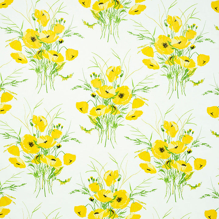 Joni Chintz Yellow 179060 by Schumacher Designer Fabric FLOWER POWER COTTON 100% UNITED STATES OF AMERICA </p><p>Repeat: Horizontal: 27" (69CM) and Vertical: 21 1/2" (55CM) 54 - Swanky Fabrics -