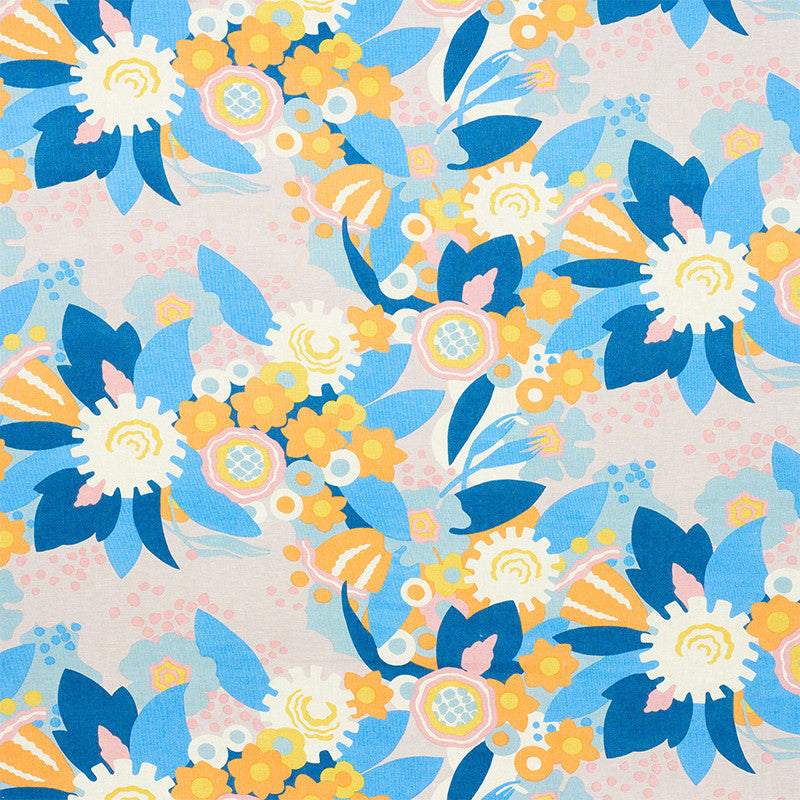 Anita Lilac & Orange 179070 by Schumacher Designer Fabric FLOWER POWER LINEN 100% UNITED KINGDOM </p><p>Repeat: Horizontal: 55 1/4" (140CM) and Vertical: 17 1/2" (44CM) 55 - Swanky Fabrics -