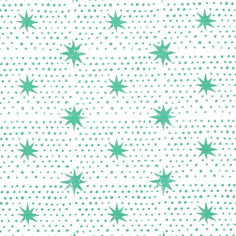 Spot & Star Sea Glass 179161 by Schumacher Designer Fabric MOLLY MAHON PRINTS LINEN 60% COTTON 30% THAILAND MARTINDALE 20000 </p><p>Repeat: Horizontal: 6 3/4" (17CM) and Vertical: 15" (38CM) 54 - Swanky Fabrics -