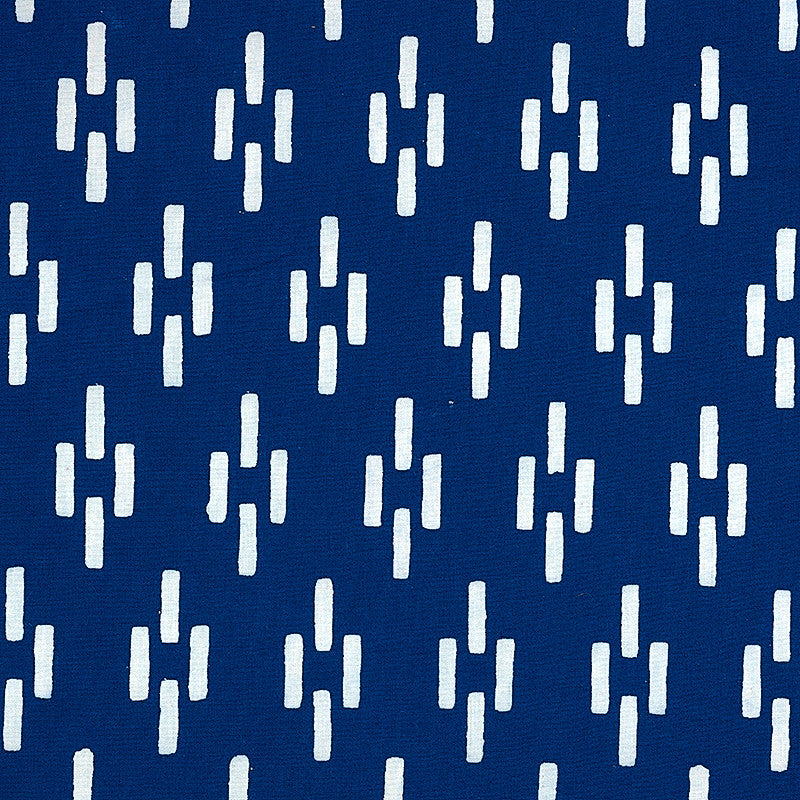 Dash Indigo 179250 by Schumacher Fabric Schumacher Fabric Dash Indigo 179250Fabric COTTON 100% INDIA </p><p>Repeat: H: HORZ. 1 1/2" (4CM) , V: VERT. 3 3/4" (10CM) 53 - Fabric Carolina -