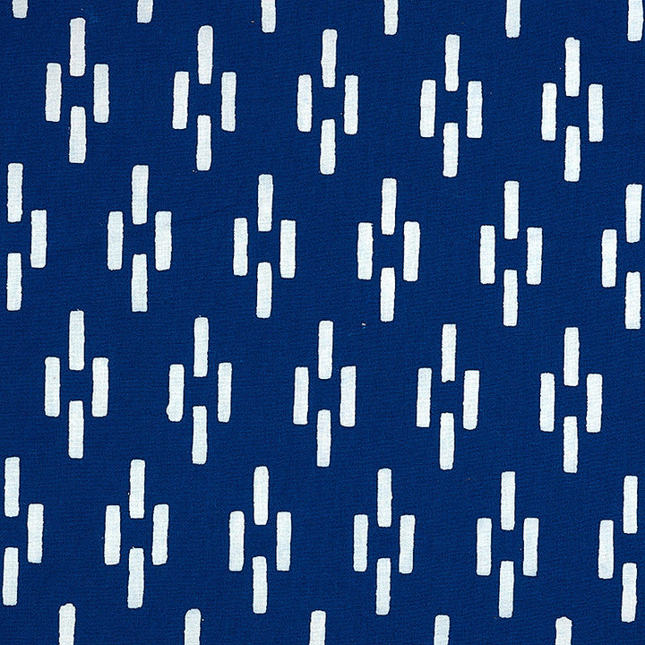 Dash Indigo 179250 by Schumacher Designer Fabric MOLLY MAHON HAND BLOCK PRINTS COTTON 100% INDIA </p><p>Repeat: Horizontal: 1 1/2" (4CM) and Vertical: 3 3/4" (10CM) 53 - Swanky Fabrics -