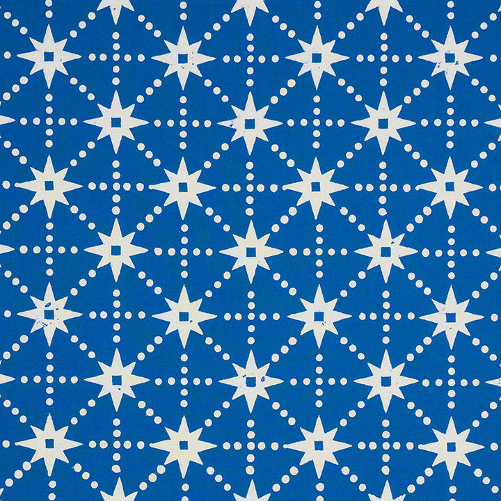 Stars Blue 179260 by Schumacher Designer Fabric MOLLY MAHON HAND BLOCK PRINTS COTTON 100% INDIA </p><p>Repeat: Horizontal: 4 7/8" (12CM) and Vertical: 4 7/8" (12CM) 53 - Swanky Fabrics -