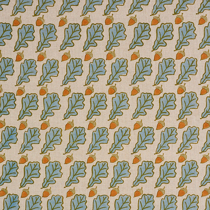 Oak Blue 179311 by Schumacher Fabric Schumacher Fabric Oak Blue 179311Fabric LINEN 100% INDIA </p><p>Repeat: H: HORZ. 4 7/8" (12CM) , V: VERT. 3 3/8" (9CM) 54 - Fabric Carolina -
