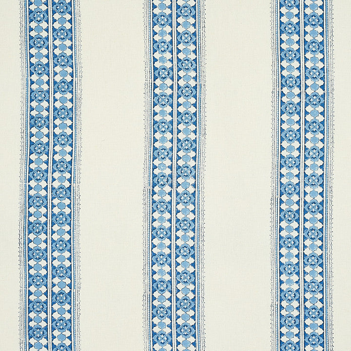 Amira Hand Blocked Print Indigo 179371 by Schumacher Fabric Schumacher Fabric Amira Hand Blocked Print Indigo 179371Fabric LINEN 55% INDIA </p><p>Repeat: H: HORZ. 8 7/8" (23CM) , V: VERT. 1 3/4" (4CM) 53 - Fabric Carolina -