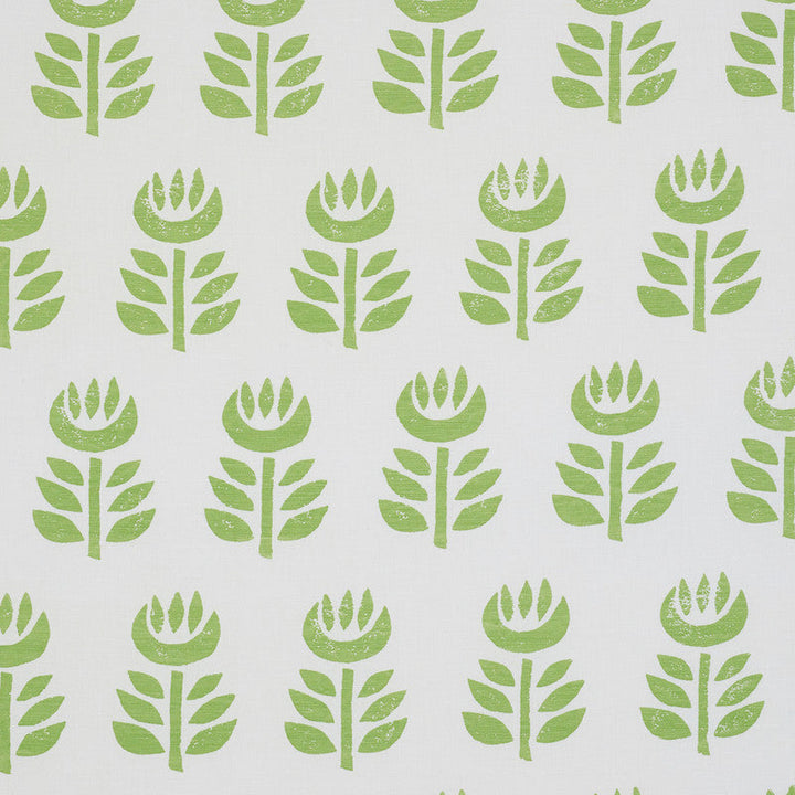 Rosenborg Hand Print Green 179400 by Schumacher Designer Fabric SCANDINAVIAN MODERN See Sample INDIA - </p><p>Repeat: Horizontal: 27" (69CM) and Vertical: 23 5/8" (60CM) 54" (137CM) - Swanky Fabrics -