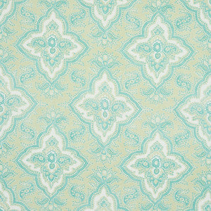 Schumacher Fabric Amalia Medallion Handmade Print Mineral 179441
