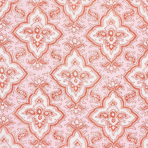 Schumacher Fabric Amalia Medallion Handmade Print Pink 179442