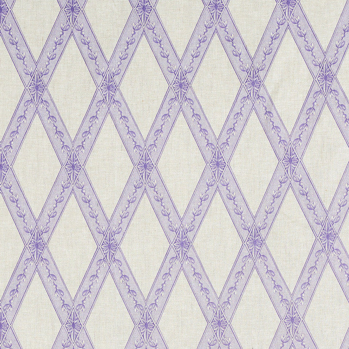 Les Losanges Toile Iris 179462 by Schumacher Designer Fabric LASERSOHN TOILE COLLECTION LINEN 100% UNITED KINGDOM </p><p>Repeat: Horizontal: 4 1/2" (11CM) and Vertical: 10 1/4" (26CM) 54 - Swanky Fabrics -