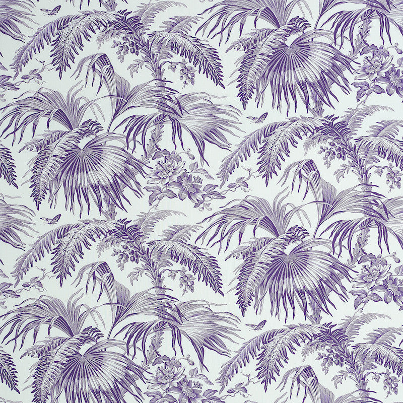 Toile Tropique Purple 179512 by Schumacher Fabric Schumacher Fabric Toile Tropique Purple 179512Fabric COTTON 100% FRANCE </p><p>Repeat: H: HORZ. 18" (46CM), V: VERT. 46 3/8" (118CM) 53.5 - Fabric Carolina -