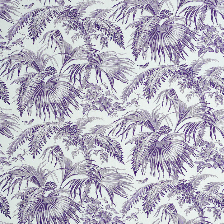 Toile Tropique Purple 179512 by Schumacher Fabric Schumacher Fabric Toile Tropique Purple 179512Fabric COTTON 100% FRANCE </p><p>Repeat: H: HORZ. 18" (46CM), V: VERT. 46 3/8" (118CM) 53.5 - Fabric Carolina -