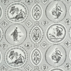Schumacher Fabric Les Scenes Contemporaines Black 179561