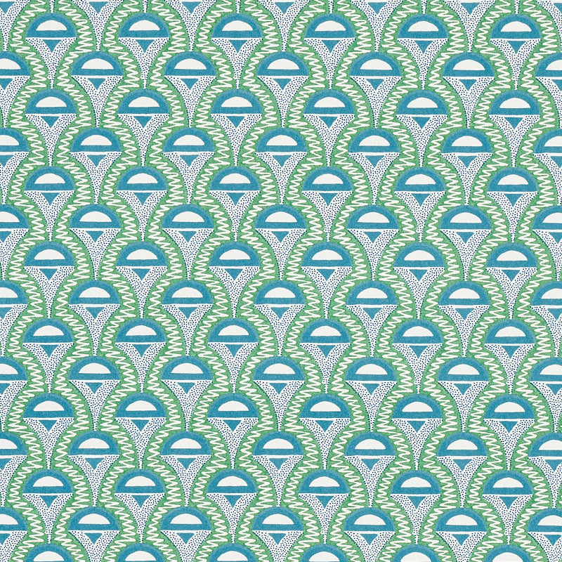 Abelino Green & Peacock 179582 by Schumacher Fabric Schumacher Fabric Abelino Green & Peacock 179582Fabric COTTON 100% UNITED KINGDOM </p><p>Repeat: H: HORZ. 2 1/2" (6CM), V: VERT. 4 1/5" (11CM) 54 - Fabric Carolina -