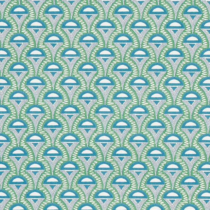 Abelino Green & Peacock 179582 by Schumacher Fabric Schumacher Fabric Abelino Green & Peacock 179582Fabric COTTON 100% UNITED KINGDOM </p><p>Repeat: H: HORZ. 2 1/2" (6CM), V: VERT. 4 1/5" (11CM) 54 - Fabric Carolina -