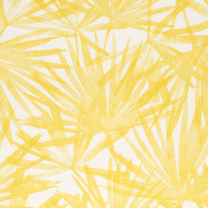 Schumacher Fabric Sunlit Palm Linen Yellow 179602