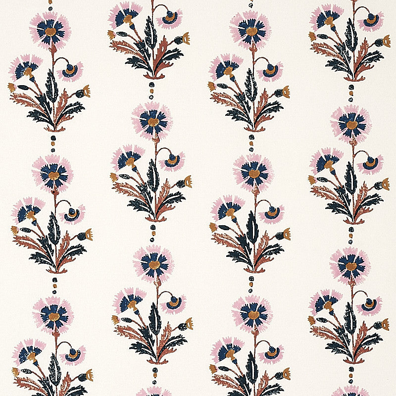 Dianthus Hand Block Print Rust & Rose 179740 by Schumacher Fabric Schumacher Fabric Dianthus Hand Block Print Rust & Rose 179740Fabric COTTON 100% INDIA </p><p>Repeat: H: HORZ.7" (25CM), V: VERT. 9 7/8" (25CM) 54 - Fabric Carolina -