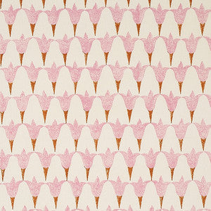 Schumacher Fabric Tulip Hand Block Rose & Copper 179821